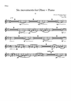Six Movements for Oboe and Piano